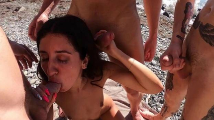 Katty West - Katty West Gets Gangbanged On The Beach (2023 | FullHD)