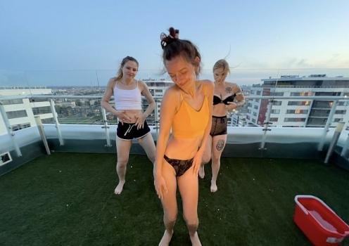 Lea, Melonie, Rebeka Ruby - Rooftop Fire Dancing Extra Hot Girls Lea Melonie And Rebeka Ruby At Sunset (2025 | FullHD)